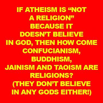 atheism is not a religion