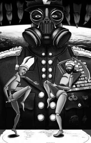 Drawing by Danny Martinez - an illustration from Andy Wrasman's book, Contradict - They Can't all Be True. 